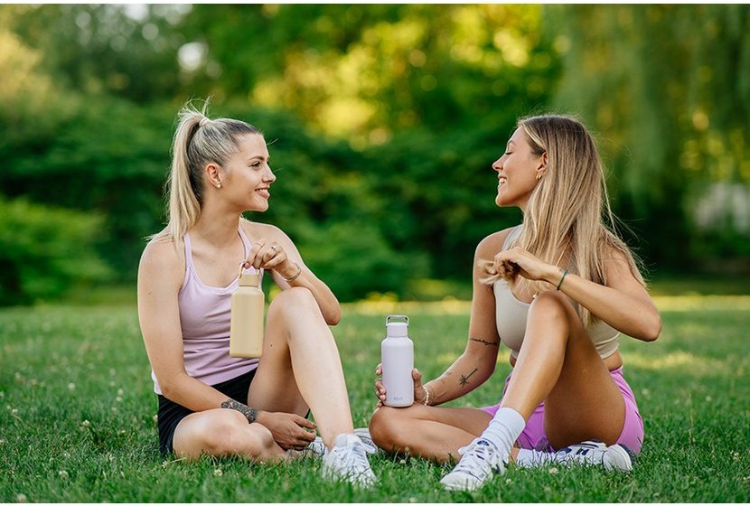 Zdravá kovová fľaša EQUA TIMELESS Latte 600 ml